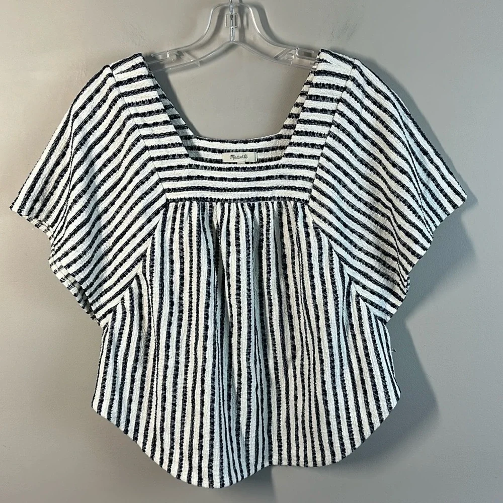 Madewell Texture & Thread Butterfly Top in Isley Stripe Top Size XS - Picture 4 of 13